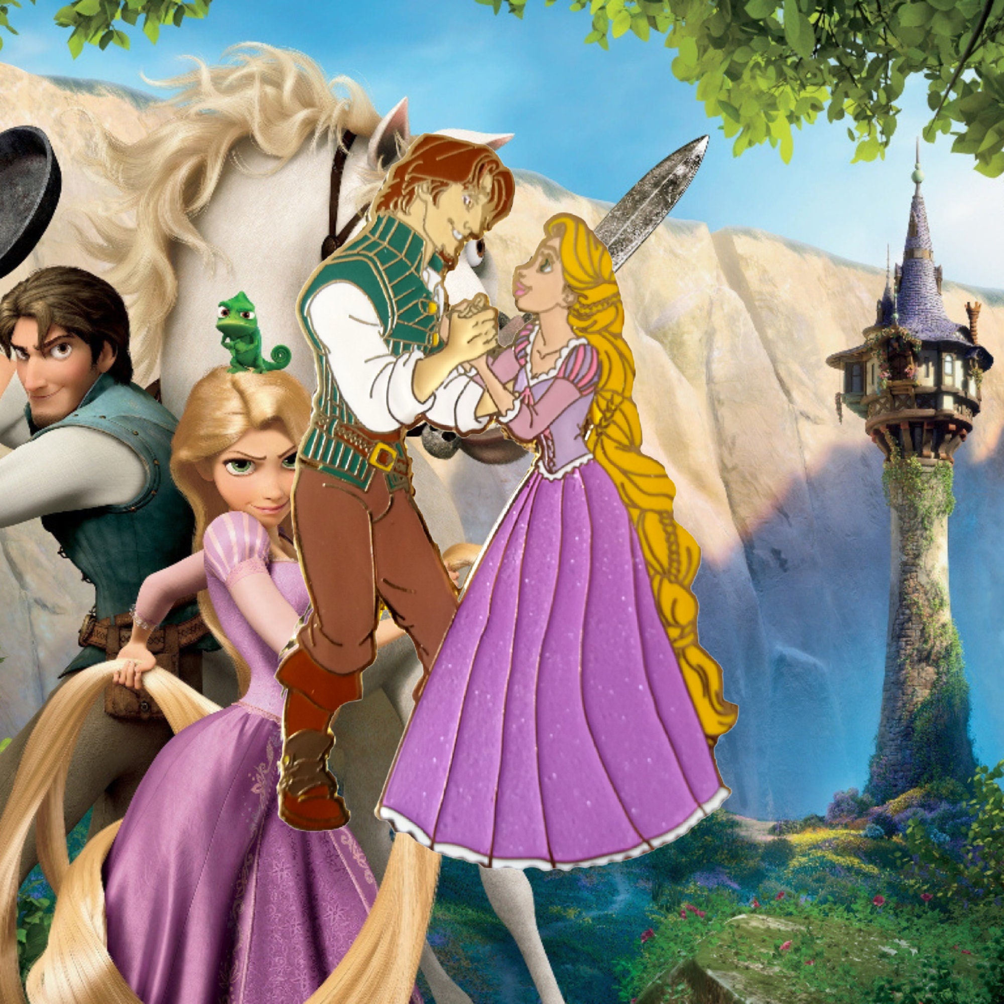 Raiponce et Flynn, Tangled : Adorables épingles Disney Fantasy, cadeau  parfait pour les amateurs et les fans de Disney, épingles emmêlées,  épingles mignonnes, édition limitée -  France