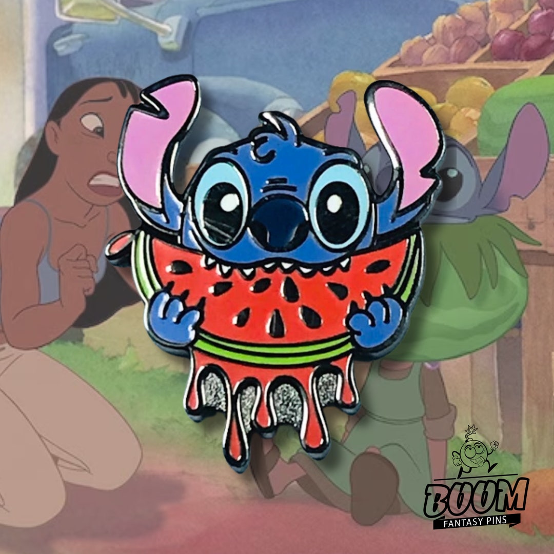 Stitch Eating Watermelon Lilo&stitch: Adorable Disney Fantasy - Etsy