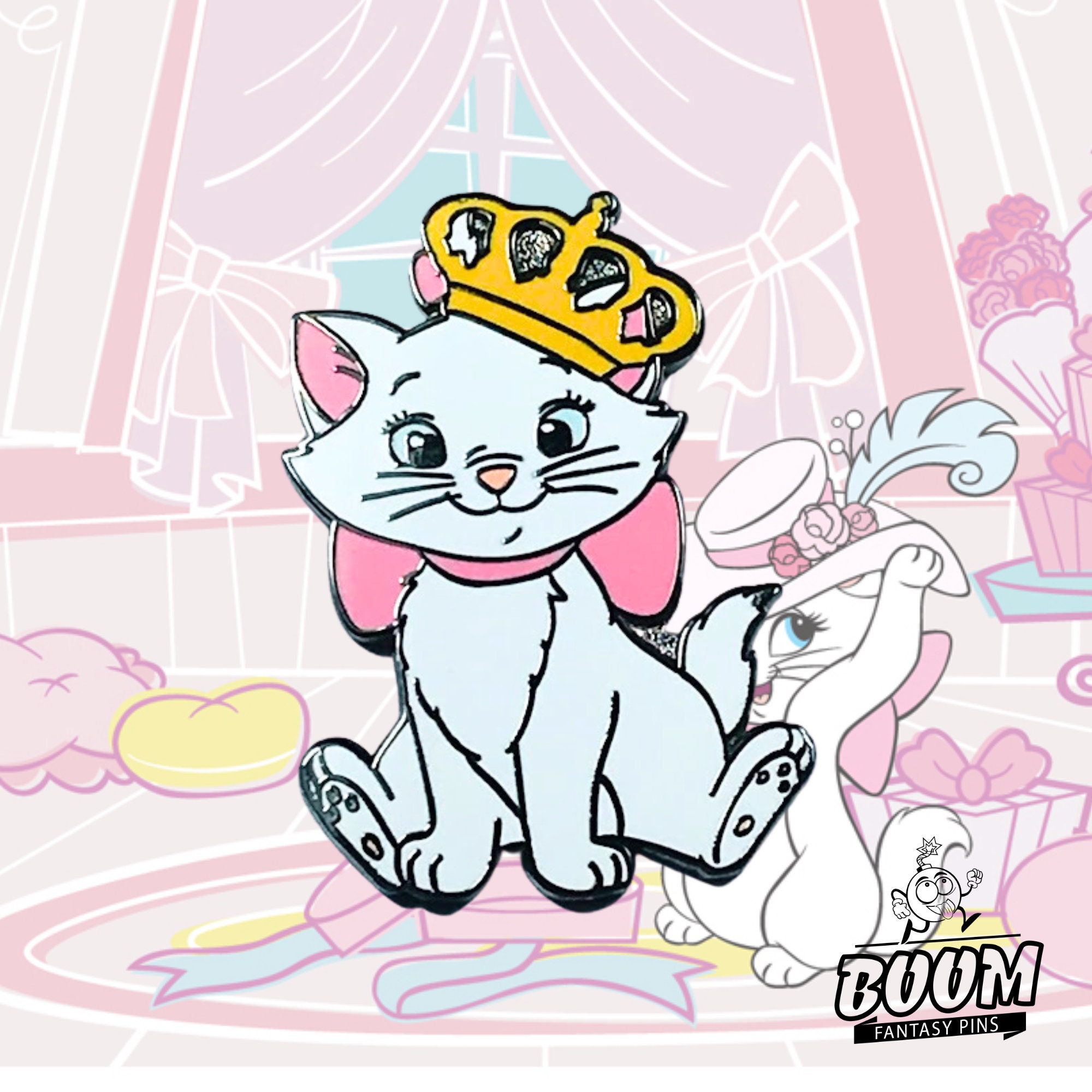 ディズニー Aristocats おしゃれキャット マリー ピン 50周年 マリー おしゃれキャット ピン、ディズニーファンタジー、王冠を