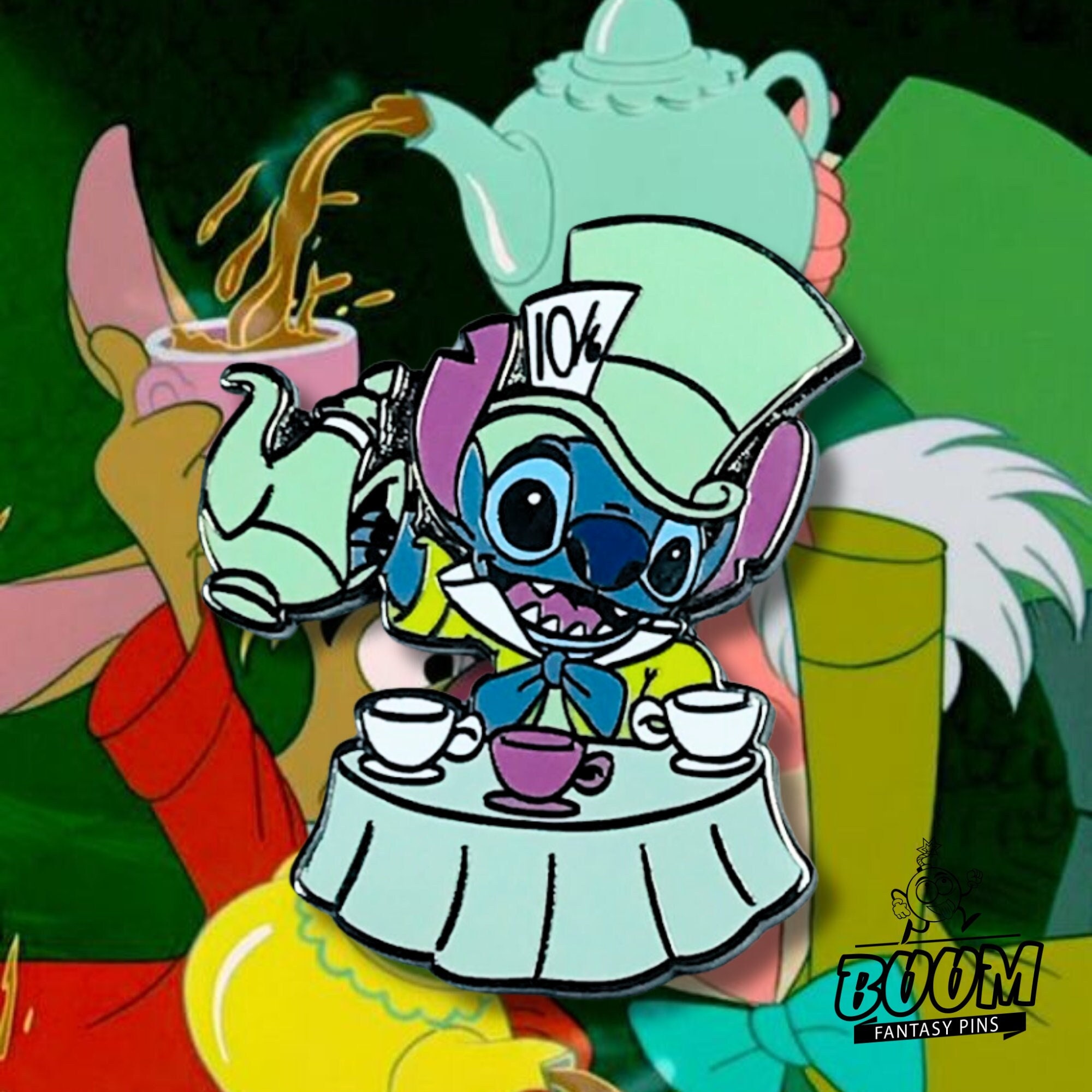 Stitch as the Mad Hatter, Lilo & Stitch, Disney Fantasy Pins