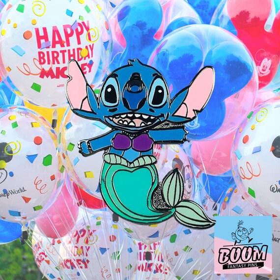 Stitch Crashes Disney 4月スティッチ アリエル ピンバッジ Stitch Crashes Disney 4月スティッチ アリエル ピンバッジ アリエル 模様