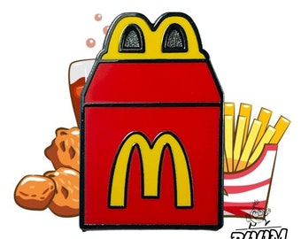 Happy Meal, épingle en émail, épingle de Happy Meal, épingle de nourriture, épingle de repas, mets délicieux, souvenirs d'enfance, épingle en émail dur, épingle mignonne, épingle fantaisie