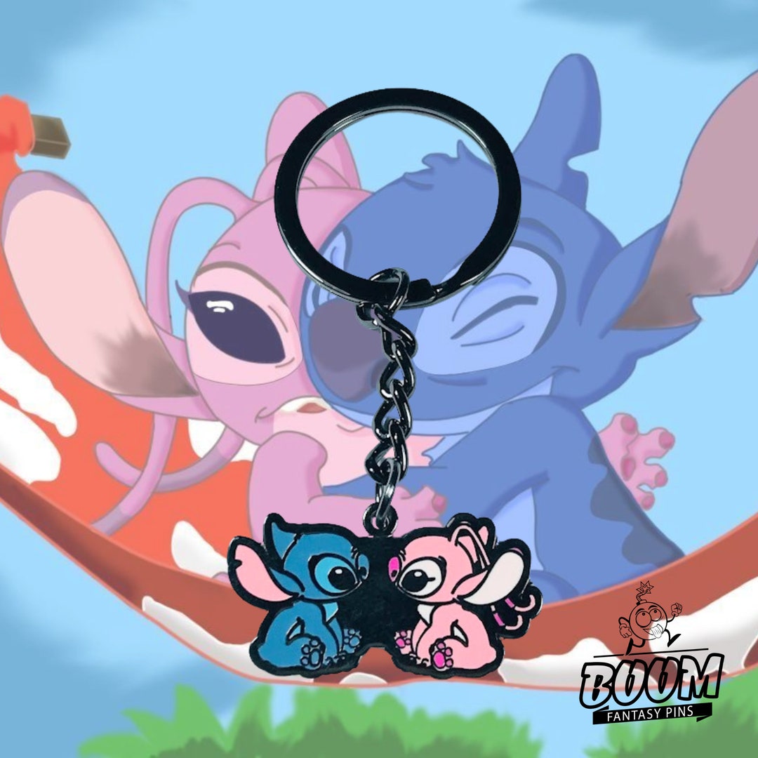 Stitch and Angel Keychain Lilo & Stitch Lovable Disney Etsy