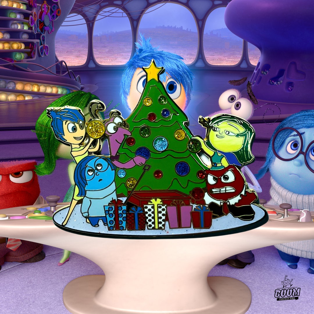 Inside Out Pin, Inside Out Christmas Enamel Pin, Disney Fantasy Pins