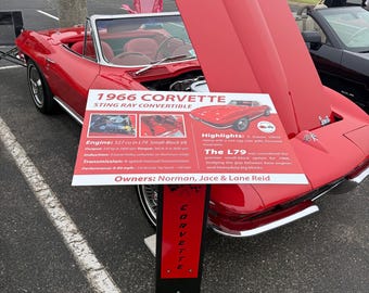 Metal Car Show Sign Holder for Vehicle Info Boards