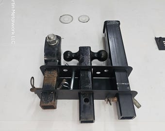Wall Mounted Trailer Hitch Rack - Heavy-Duty Steel Hitch Receiver Holder - Powder Coated Truck Bed & Garage Storage Rack