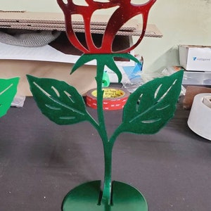Valentine&#39;s Day Gift, Anniversary Gift, Wedding Decor - Handmade Metal Powder Coated Roses