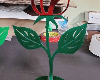 Valentine's Day Gift, Anniversary Gift, Wedding Decor - Handmade Metal Powder Coated Roses