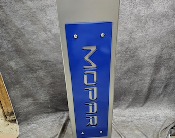 Custom Car Show Display Stand, Powder Coated Metal Show Board Holder, Custom Auto Show Sign Stand, Vehicle Display Stand