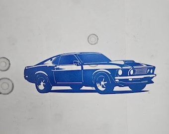 Muscle Car Metal Wall Art: Vintage Garage Decor Silhouette