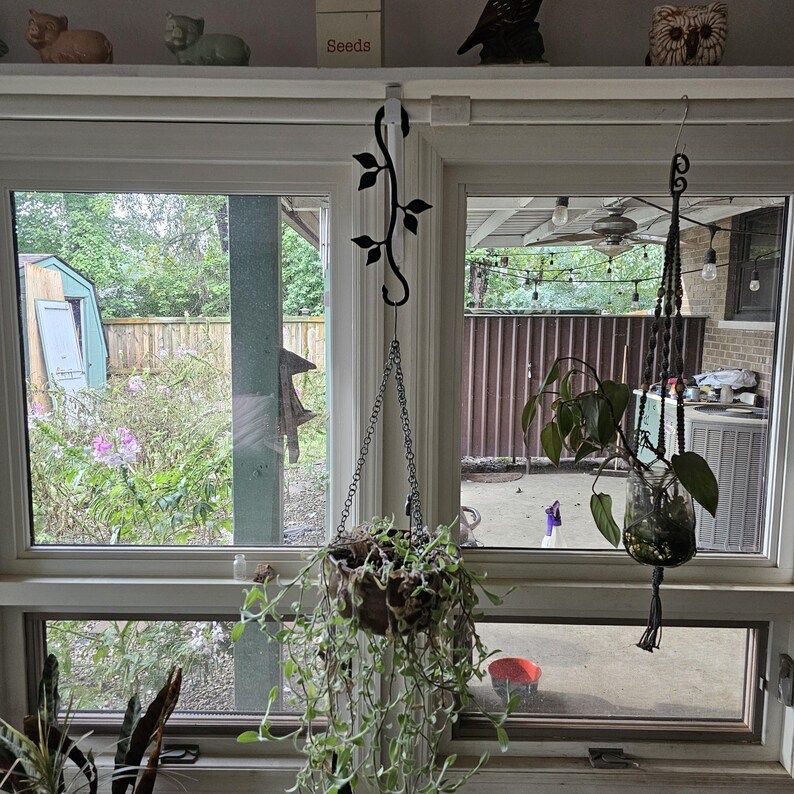 Handcrafted Steel S-Hook Plant Hanger | Heavy-Duty Metal Hook for Indoor & Outdoor Plants image 2