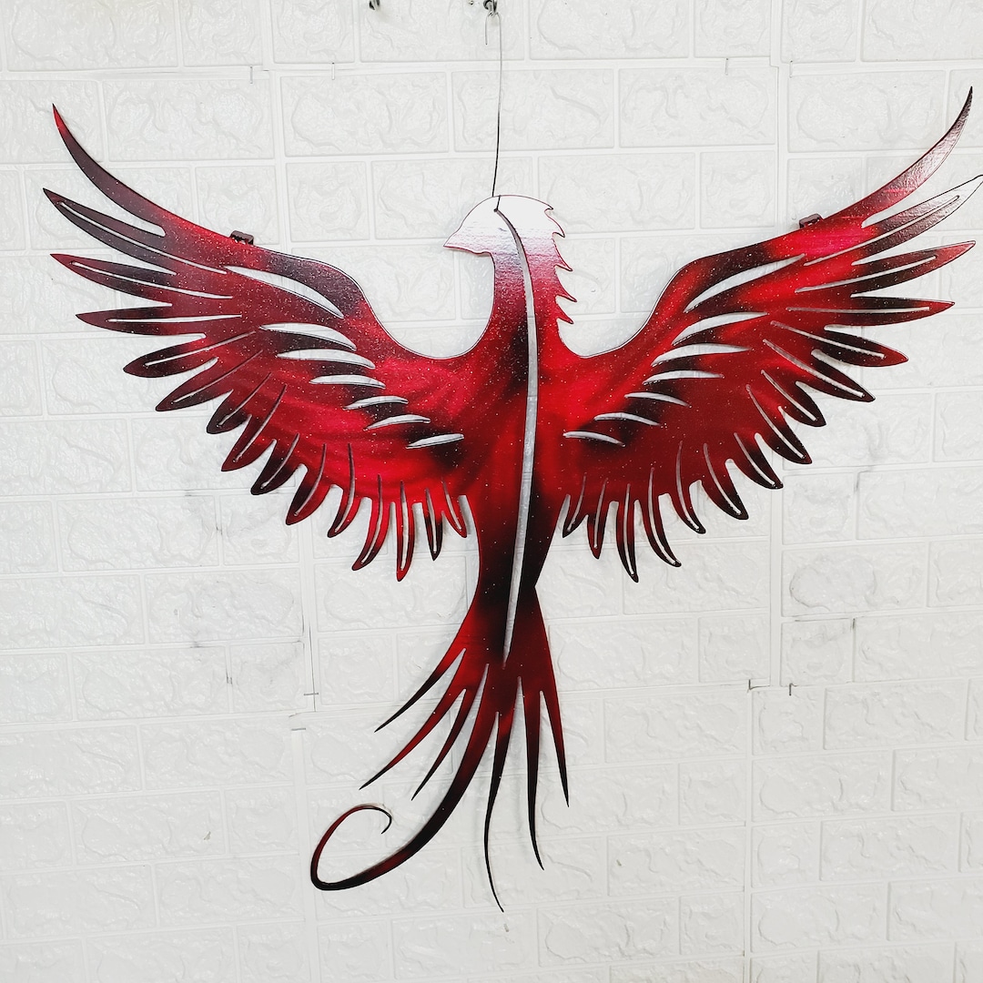 Phoenix Wall Art Metal Wall Art Wall Decor Home Decor Lake Etsy