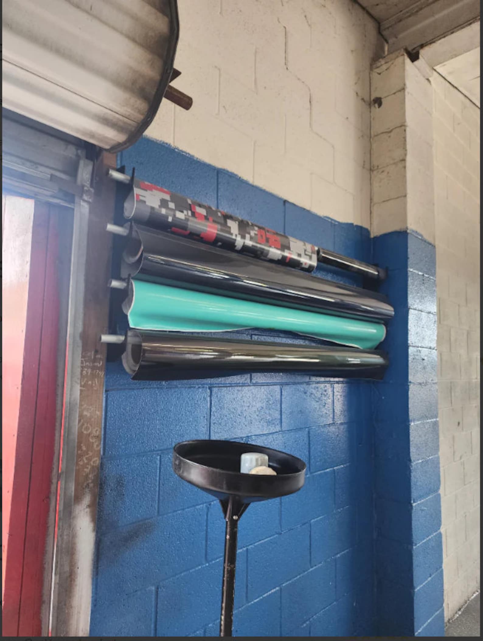 Tint and Vinyl Wrap Rack - Wall Mounted Organizer for Vinyl Rolls ...