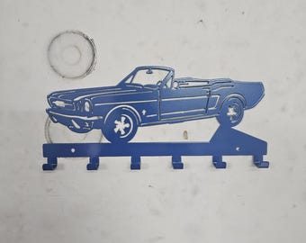 Custom Muscle Car Key Holder - 12" Wall Mounted Key Rack - Sports Car Key Hanger for Garage, Entryway, or Man Cave
