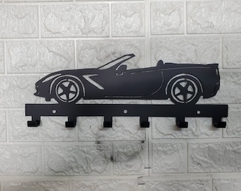classic muscle car, American muscle Key Rack Keychain Holder, Entrance Wall Decoration for Car Lovers, Unique Wall Art Gift for Him,
