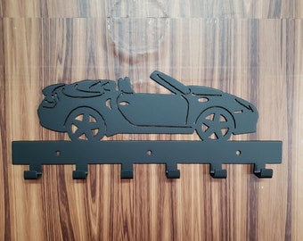 Exclusive Item Porsche Dealership Wall Key Hook Rack Handcrafted Key Holder 