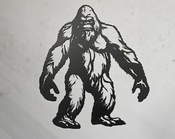 Detailed Bigfoot Metal Wall Art: Rustic Cabin Decor