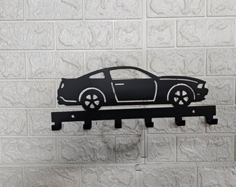 Custom Muscle Car Key Holder - 12" Wall Mounted Key Rack - Classic Car Key Hanger for Garage, Entryway, or Man Cave