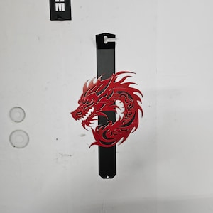 Custom Tribal Dragon Hood Prop Handmade Steel Engine Bay Car Show Display 24 Inch or 30 Inch Powder Coated Mounting Hardware Included