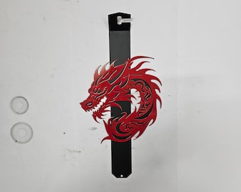 Custom Tribal Dragon Hood Prop: Powder Coated Steel Car Show Display