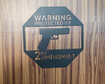 second amendment warning sign - no trespassing sign