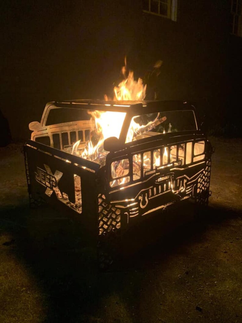 Fire pit Jeep xj Cherokee portable camping backyard grill Etsy