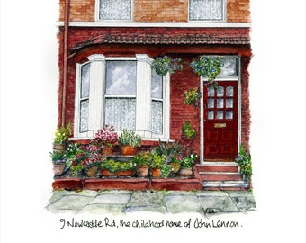 John Lennon's first childhood home Giclee Print