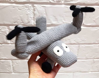 Bell V280 Valor Crochet helicopter toy, airplane baby shower, Osprey pilot gift, plane gift, Baby boy gift, crochet airplane, air force gift