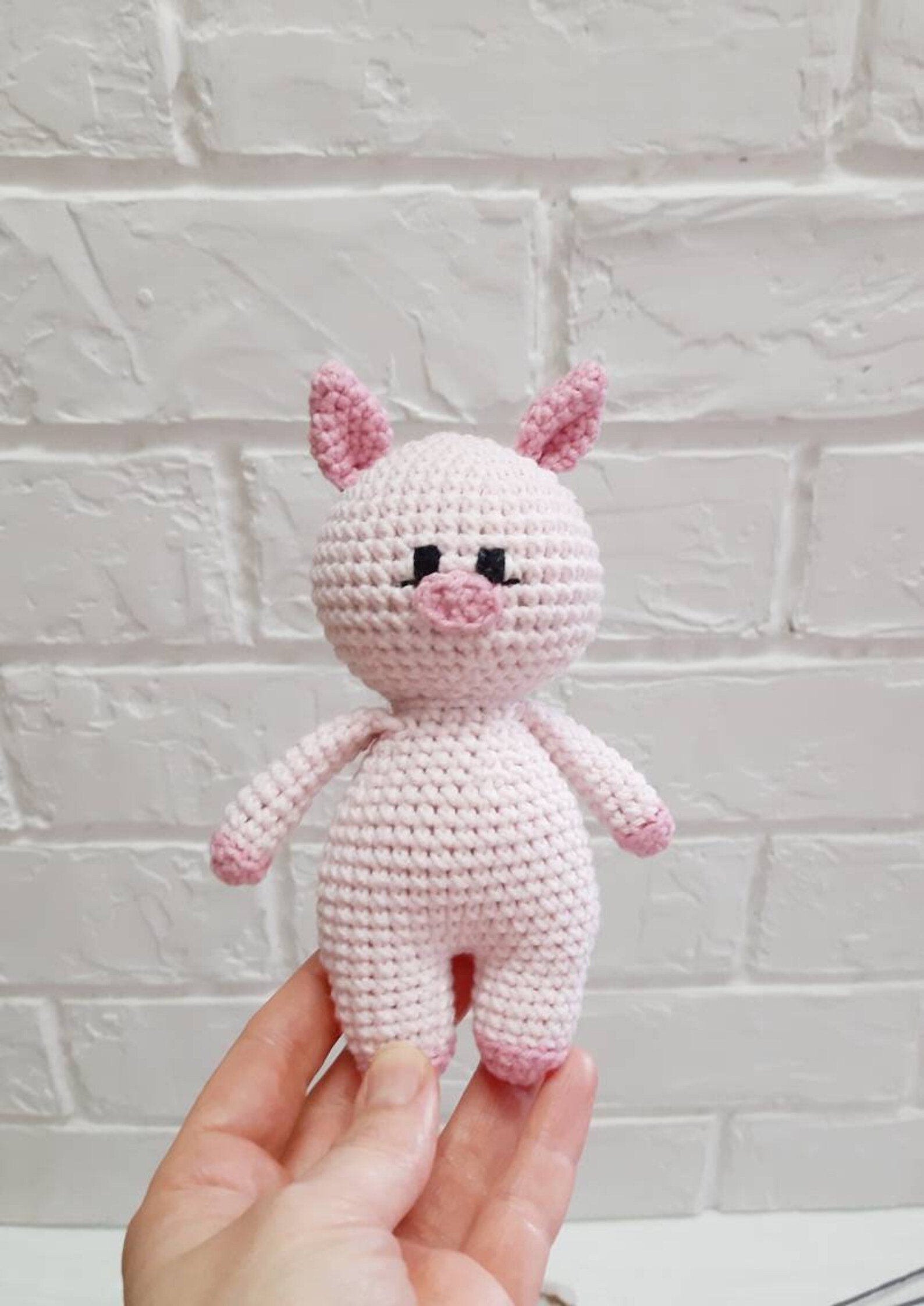 Farm Baby Gift Set: Pig Rattle and Booties, Farm Baby Toy, Plush Piggy ...
