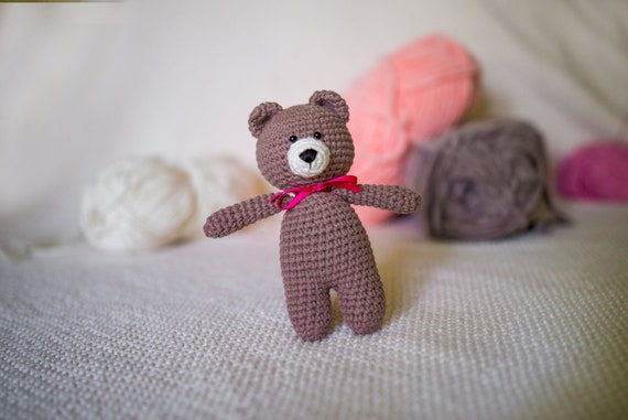 knitted baby teddy