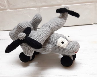 Crochet helicopter toy, Baby boy gift, Crochet airplane toy V22 Osprey, Gift for pilot godson nephew, stuffed helicopter, First baby boy toy