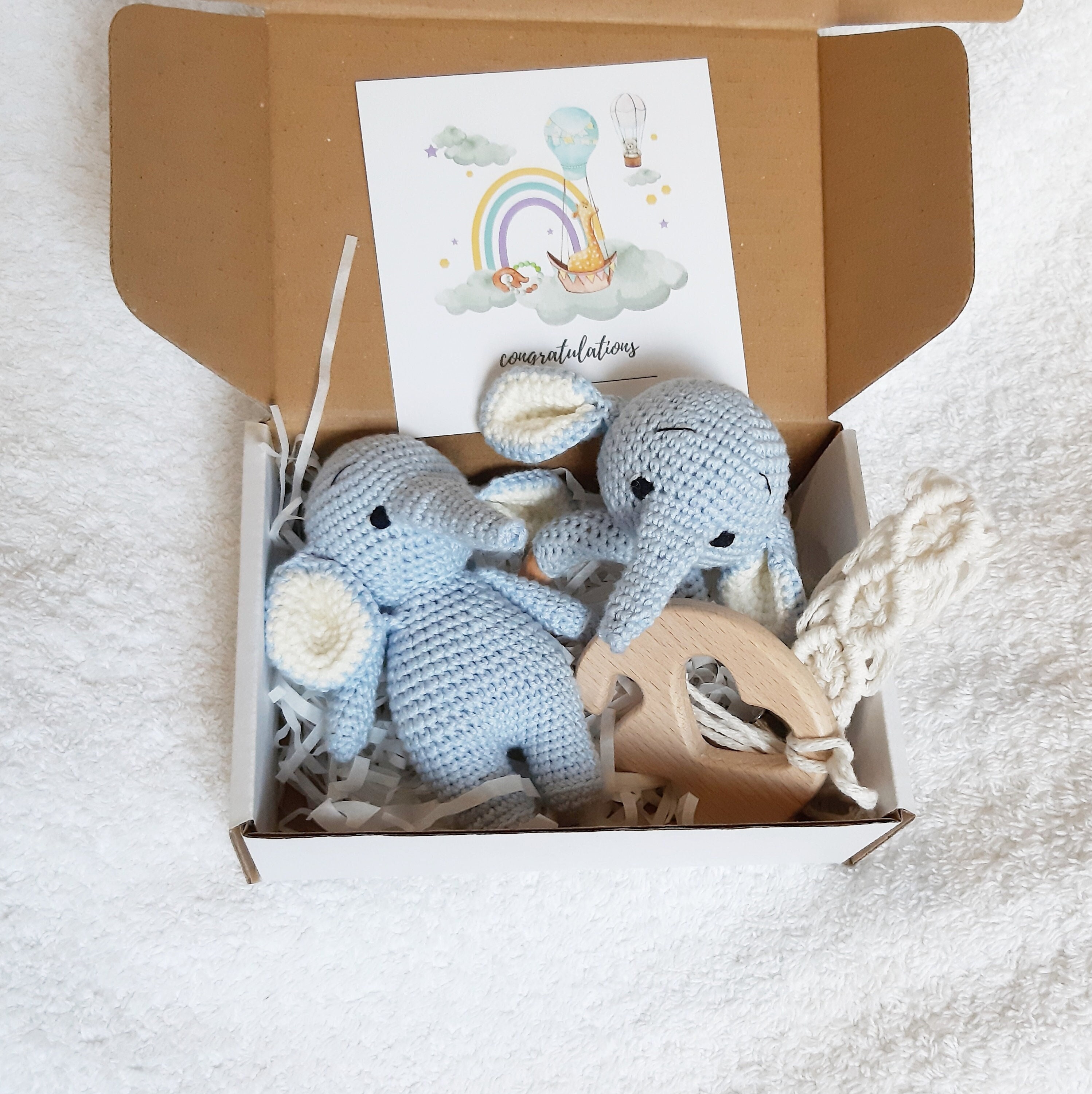 Elephant Baby Boy Gift Box, Its a Boy Gift Basket, Welcome Baby Boy ...