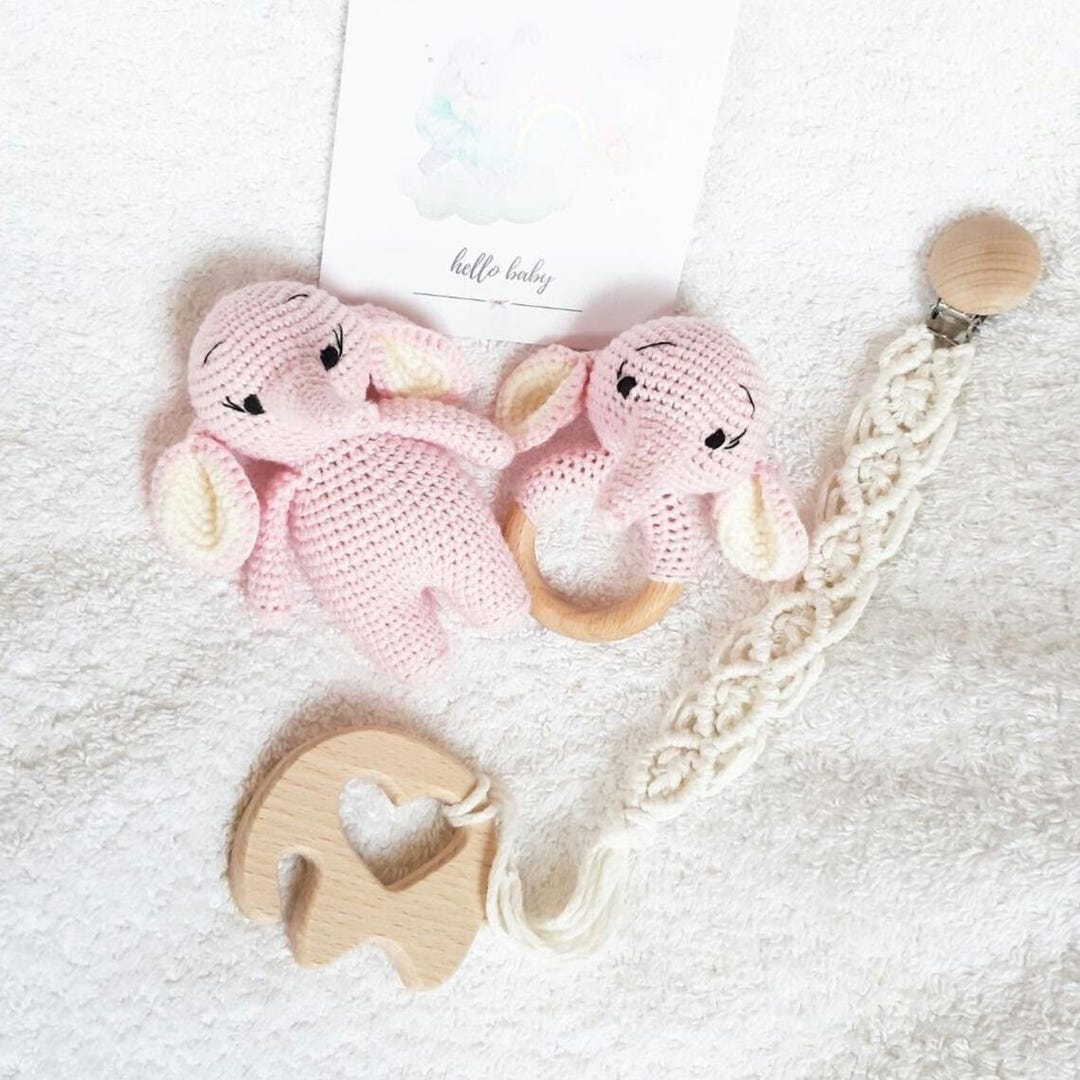 Pink Elephant Baby Girl Gift Box, Pink Elephant Toy, Baby Girl Newborn ...