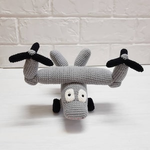 Bell V280 Valor Virkad helikopterleksak, flygplansbabyshower, present till fiskgjusepilot, flygplanspresent, babyshower, virkat flygplan, present till flygvapnet