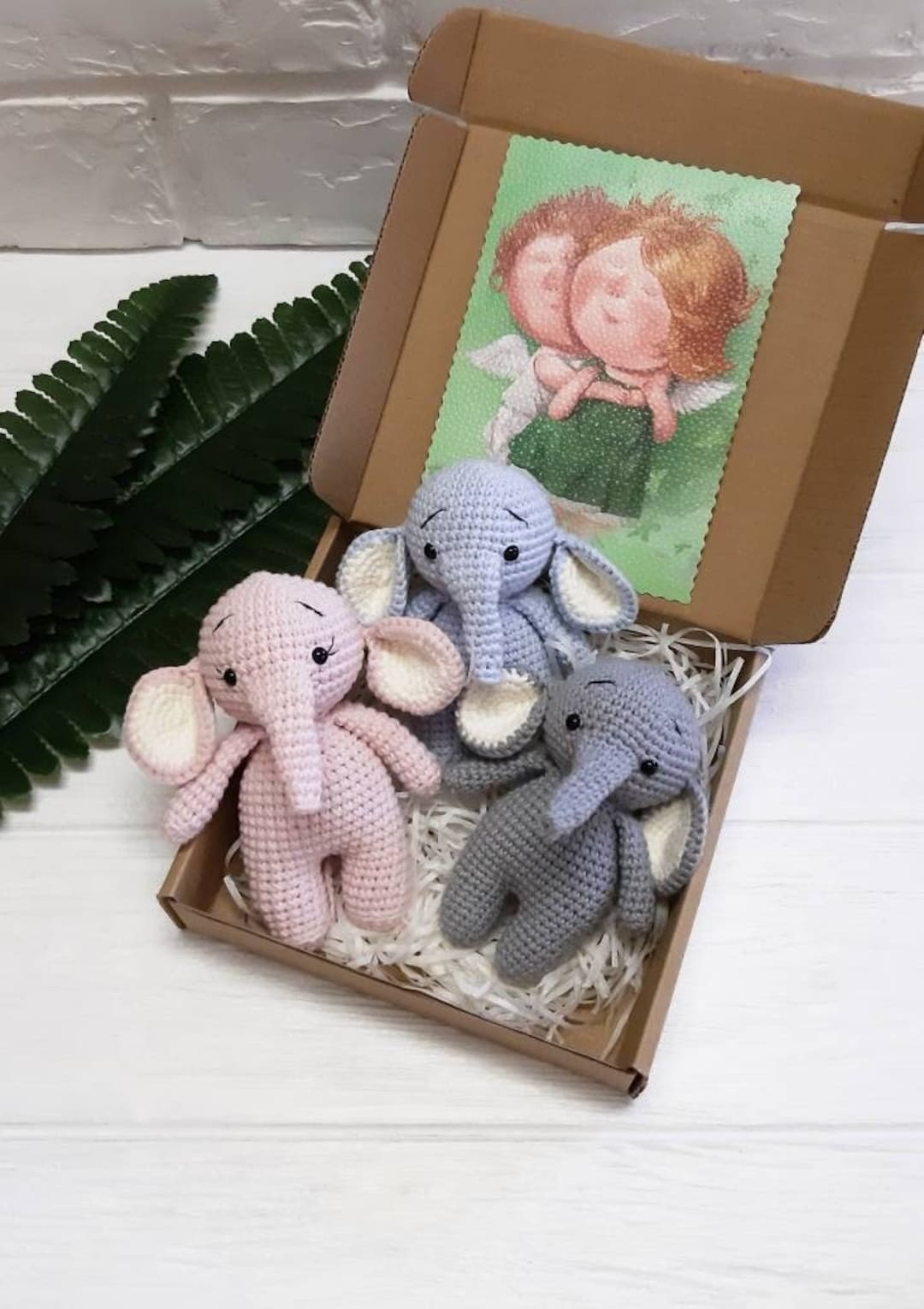 Elephant Triplets Gifts Stuffed Animals Triplet Toys Etsy