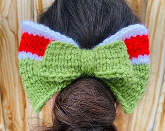 EASY knit Grinch bow *PDF pattern*