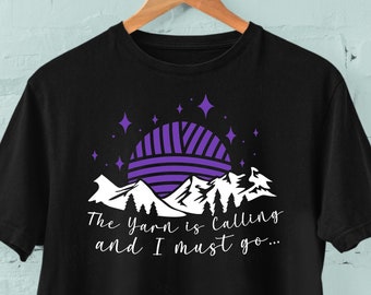The Yarn is Calling and I Must Go - Funny Knitter Tshirt. Plus Size Top Size XS - XL 2XL 3XL 4XL 5XL Free Shipping