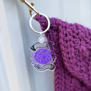 Yarn Magic Keychain Charm, Mystical Keyring Holder for Crocheters and Knitters, Unique Gift of Car Keychain for Yarn Lover