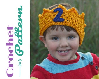 Crochet Pattern, Birthday Crown, First Birthday, Crown Pattern, Birthday Gift, Crochet Patterns, Toddler Gift, Digital Download, Pattern PDF