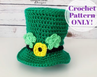 Baby Leprechaun Hat, Crochet Pattern, St Patrick's Day Newborn Photo Prop, Crochet Hat Pattern, Baby Hat Pattern, Digital Download