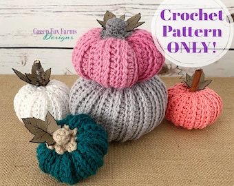 Farmhouse Pumpkins Crochet Pattern, Boho Pumpkin Decor, Crochet Home Decor, Gourd-geous Pumpkin Pattern, Digital Download ONLY