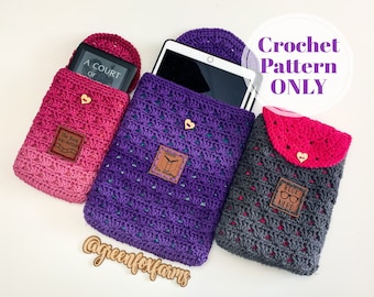 Crochet iPad Sleeve Pattern, Crochet Kindle Cover Pattern, Crochet Book Sleeve. Add to Self Care Basket. Reading Gift. Digital Download ONLY