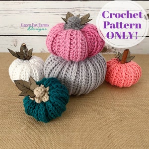 Farmhouse Pumpkins Crochet Pattern, Boho Pumpkin Decor, Crochet Home Decor, Gourd-geous Pumpkin Pattern, Digital Download ONLY
