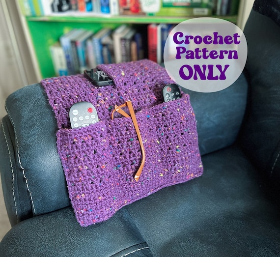 Couch Caddy Crochet Pattern, Sofa Organizer. Pocket Remote Holder, Armchair Hideaway, Father's Day Gift for Men, Digital Download ONLY