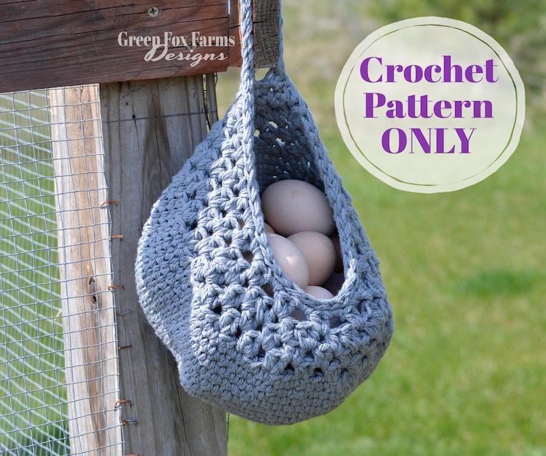 Hanging Basket Crochet Pattern, Decorative Basket Farmhouse Home Decor, Rustic Basket PDF Crochet Patterns Digital Download image 4