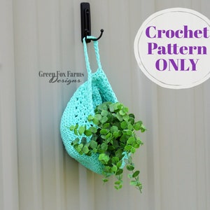 Hanging Basket Crochet Pattern, Decorative Basket Farmhouse Home Decor, Rustic Basket PDF Crochet Patterns Digital Download image 8