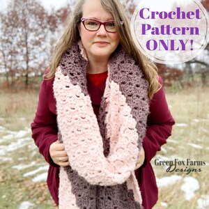 Oversized Scarves Crochet Pattern, Womens Winter Scarf, Chunky Crochet Scarf, Super Long Scarves Winter Accessories Digital Download image 9