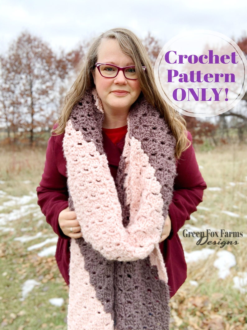 Oversized Scarves Crochet Pattern, Womens Winter Scarf, Chunky Crochet Scarf, Super Long Scarves Winter Accessories Digital Download image 9