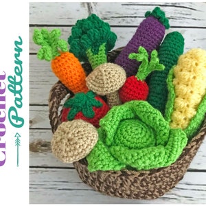 Amigurumi Pattern, Crochet Vegetables, Crochet Toy Pattern, Play Food, Crochet Pattern, Digital Download, Toddler Gift, Toys for Girls image 8