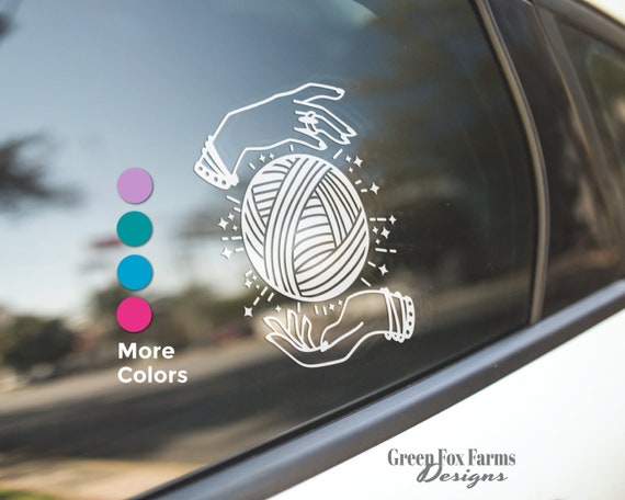 Yarn Lover's Car Sticker